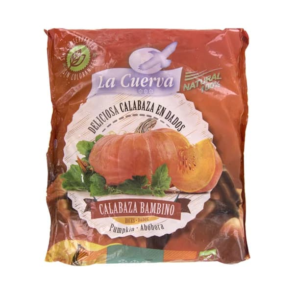 LA CUERVA Calabaza cortada en dados, 100% natural, sin conservantes ni colorantes LA CUERVA 1 kg. - 1 kg - Imagen del producto en Findit