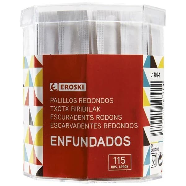 Palillo envuelto EROSKI, bote 100 uds - 100 ud - Imagen del producto en Findit