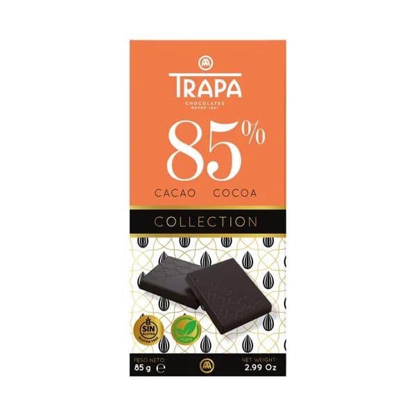 TRAPA Collection Chocolate negro 85 % cacao 85 g. - 0.09 kg - Imagen del producto en Findit