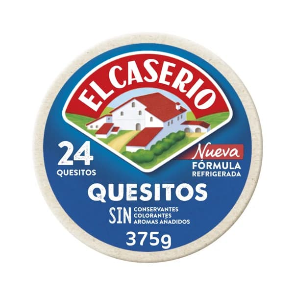 EL CASERÍO Queso en porciones 24 quesitos EL CASERIO 375 g. - 0.38 kg - Imagen del producto en Findit