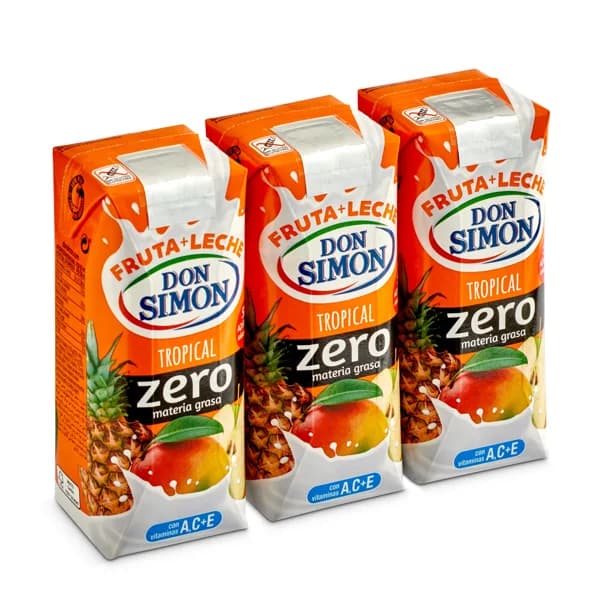 Bebida de zumo de frutas y leche tropical Don Simón brik 3 x 330 g - 0.99 l - Imagen del producto en Findit