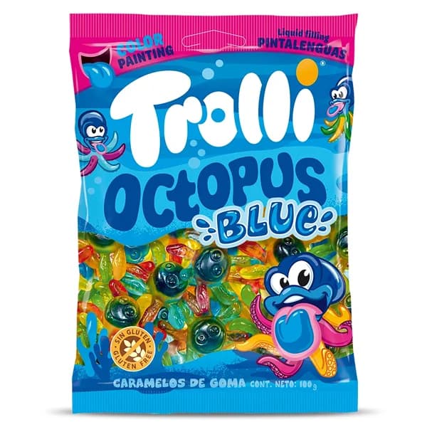 Golosinas octopus blue Trolli bolsa 100 g - 0.1 kg - Imagen del producto en Findit