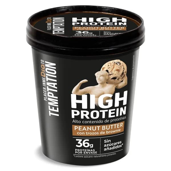 Helado de cacahuete alto en proteínas Temptation de Dia tarrina 350 g - 0.35 kg - Imagen del producto en Findit