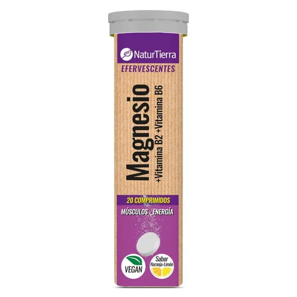 Magnesio + Vitamina B2 y B6 Natur Tierra tubo 20 unidades - 19.9 ud - Imagen del producto en Findit