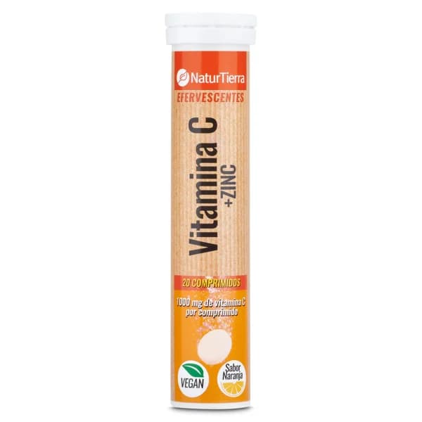 Vitamina C + Zinc Natur Tierra tubo 20 unidades - 19.9 ud - Imagen del producto en Findit