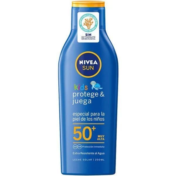 Leche solar niños SPF50 NIVEA, bote 200 ml - 1 ud - Imagen del producto en Findit