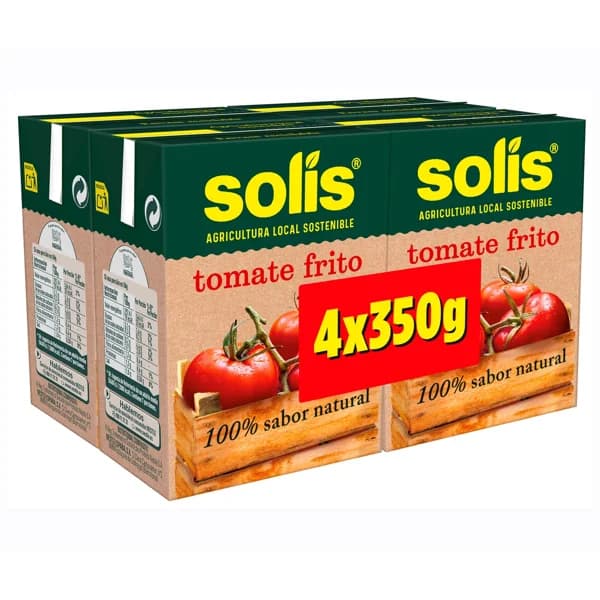Tomate frito SOLÍS 4 uds x 350 g. - 1.4 kg - Imagen del producto en Findit