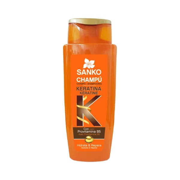 SANKO Champú hidratante y reparador con Keratina y Provitamina B5 270 ml. - 0.27 l - Imagen del producto en Findit