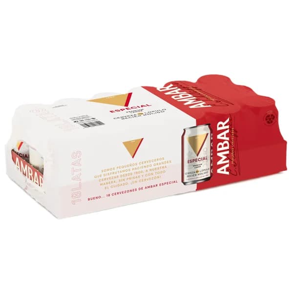 AMBAR ESPECIAL  Cerveza rubia pack 18 uds. x 33 cl - 5.94 l - Imagen del producto en Findit