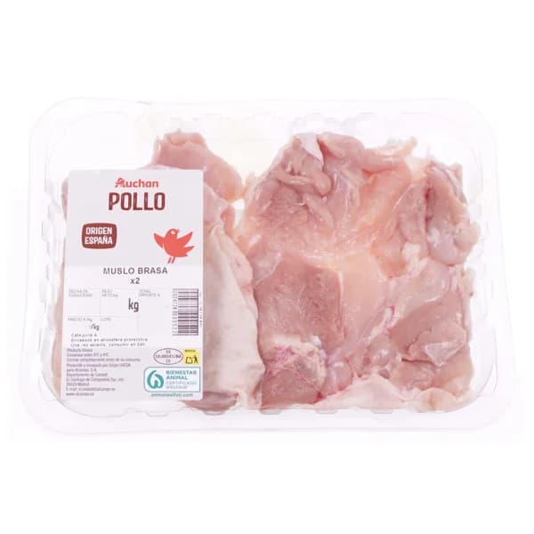 AUCHAN Muslos de pollo para brasa x2. Producto Alcampo - 1 ud - Imagen del producto en Findit