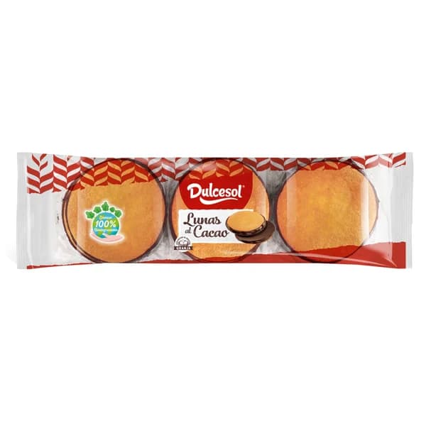 DULCESOL Lunas al cacao 6 uds. 350 gr, - 0.35 kg - Imagen del producto en Findit