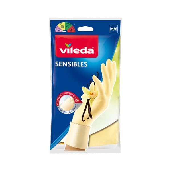 VILEDA Guantes Sensibles VILEDA Talla M 1 par - 1 ud - Imagen del producto en Findit
