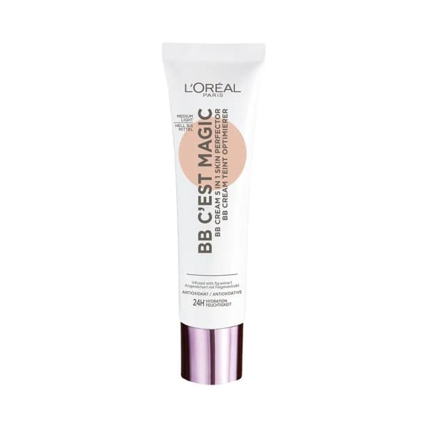 L'ORÉAL PARIS BB cream c´est magic Tono medium  Base de maquillaje hidratante, unificante y fluida con FPS 20. - 1 ud - Imagen del producto en Findit