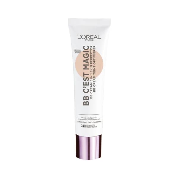 L'ORÉAL PARIS  BB cream c´est magic Tono medium Base de maquillaje hidratante, unificante y fluida con FPS 20. - 1 ud - Imagen del producto en Findit