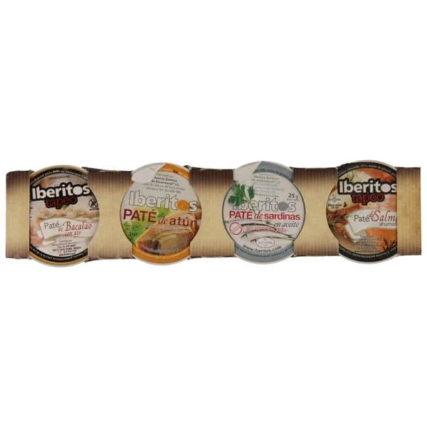 IBERITOS Paté surtido IBERITOS lata 25 gr pack de 4 ud. - 0.09 kg - Imagen del producto en Findit