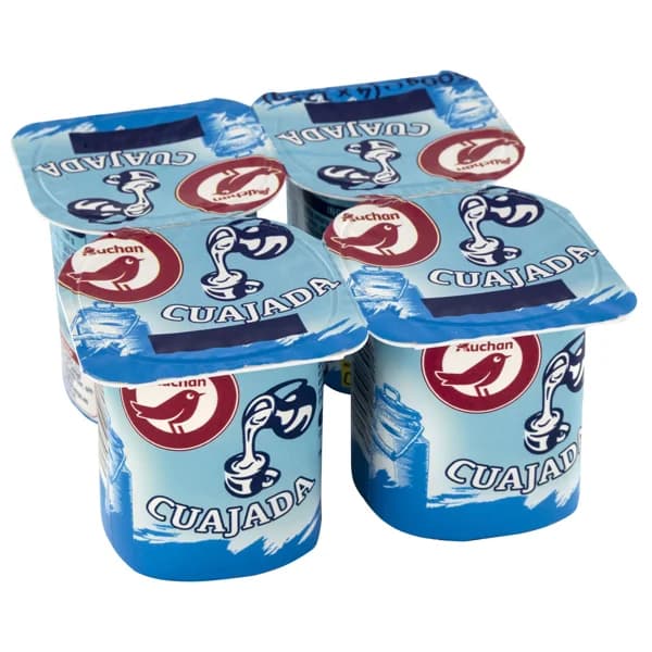 AUCHAN Cuajada natural 4 x 125 g. Producto Alcampo - 0.5 kg - Imagen del producto en Findit