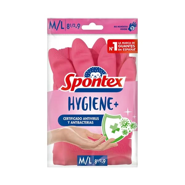 SPONTEX Guantes de latex SPONTEX Hygiene+ talla M/L - 1 ud - Imagen del producto en Findit