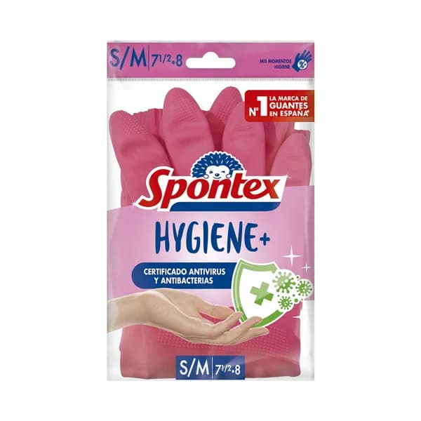 SPONTEX Guantes de latex SPONTEX Hygiene+ Talla S/M - 1 ud - Imagen del producto en Findit