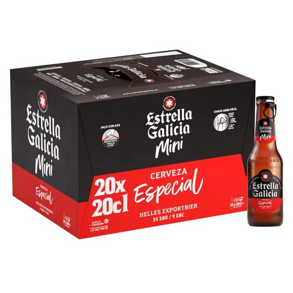 ESTRELLA GALICIA Especial cervezas pack 20 uds. x 20 cl. - 4 l - Imagen del producto en Findit