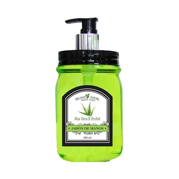 BECASAN Jabón de manos con extractos naturales de aloe vera y orquidea BECASAN Nature 500 ml. - 0.5 l - Imagen del producto en Findit