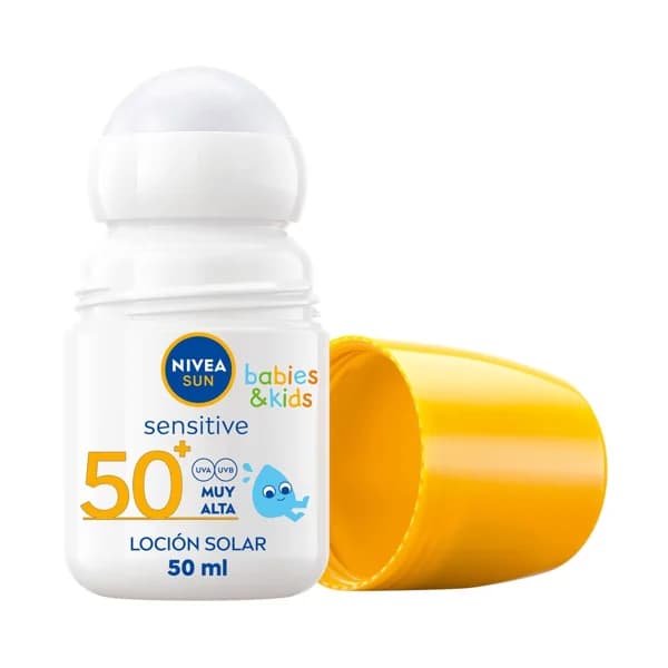 NIVEA Sun babies & kids sensitive Protector solar infantil en roll on con FPS 50+ (muy alta) 50 ml. - 0.05 l - Imagen del producto en Findit