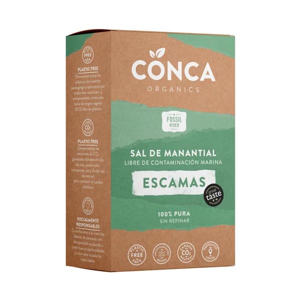 CONCA Sal en escamas blanca ecológica 125 g. - 0.13 kg - Imagen del producto en Findit
