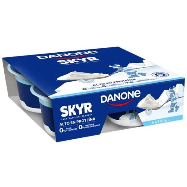 Yogur skyr natural DANONE, pack 4x100 g - 0.4 kg - Imagen del producto en Findit