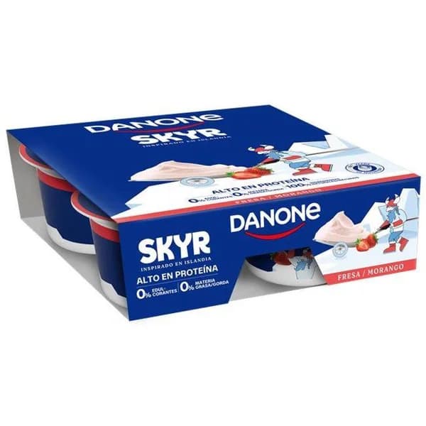 Yogur skyr de fresa  DANONE, pack 4x100 g - 0.4 kg - Imagen del producto en Findit
