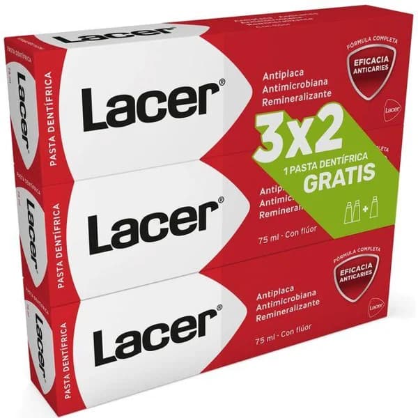 Pasta de dientes LACER, pack 3x125 ml - 0.38 l - Imagen del producto en Findit