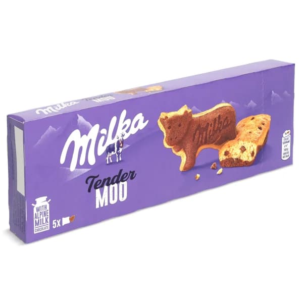 Bizcocho con pepitas de chocolate tender moo Milka caja 140 g - 0.14 kg - Imagen del producto en Findit