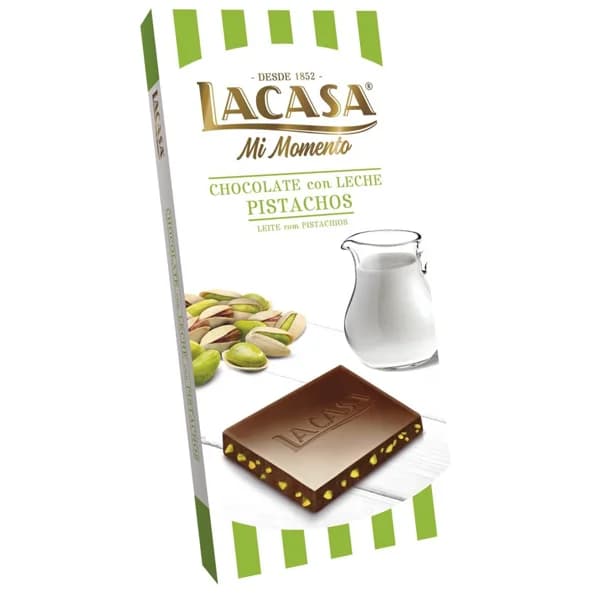 Chocolate Leche con Pistacho Tableta 90G - 0.09 kg - Imagen del producto en Findit