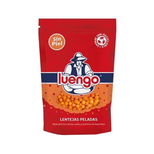 LUENGO Lentejas rojas peladas, sin piel  400 g. - 0.4 kg - Imagen del producto en Findit