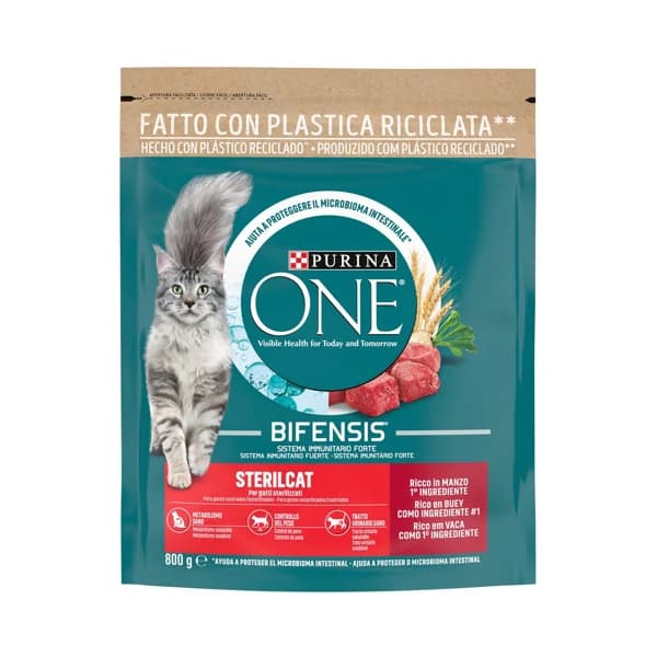 PURINA ONE Pienso para gatos esterilizado a base de buey PURINA ONE 800 g. - 0.8 kg - Imagen del producto en Findit