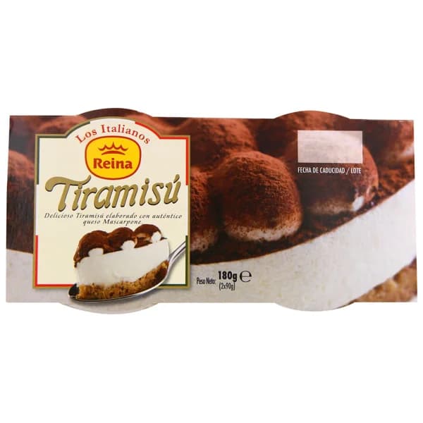 REINA Tiramisú estilo italiano REINA 2 x 90 g. - 0.18 kg - Imagen del producto en Findit