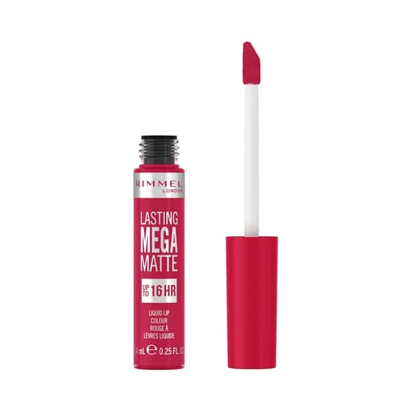 RIMMEL Lasting mega matte  tono 910 fuchsia flush Pintalabios líquido de larga duración (16 horas) con acabado mate. - 1 ud - Imagen del producto en Findit