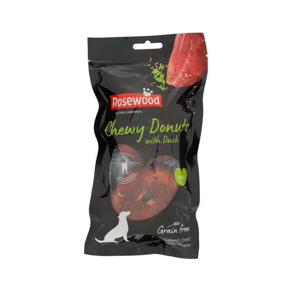ROSEWOOD Snack para perro donuts masticable de pato 2 x 75 gr - 0.15 kg - Imagen del producto en Findit