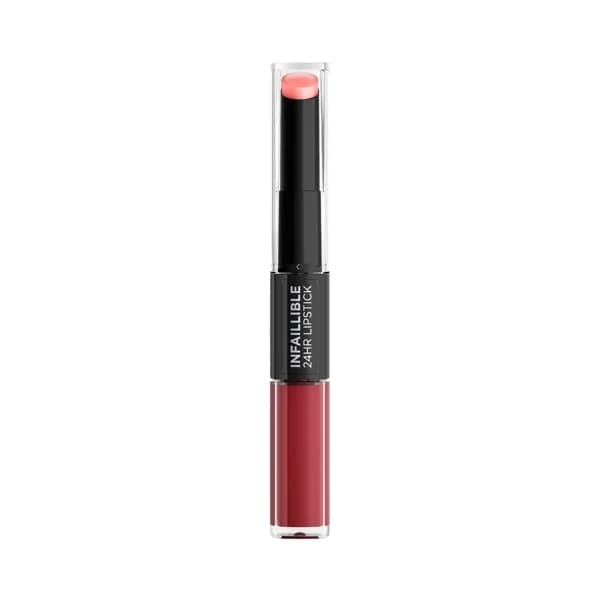 L´ORÉAL PARIS  Infalible 24h lipstick color tono 502 Red to stay Pintalabios de larga duración, con acabado hidratante y brillante. - 1 ud - Imagen del producto en Findit