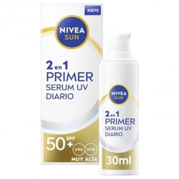 Sérum facial UV diario 2en1 pimer SPF 50+ Nivea Sun 30 ml. - 0.03 l - Imagen del producto en Findit