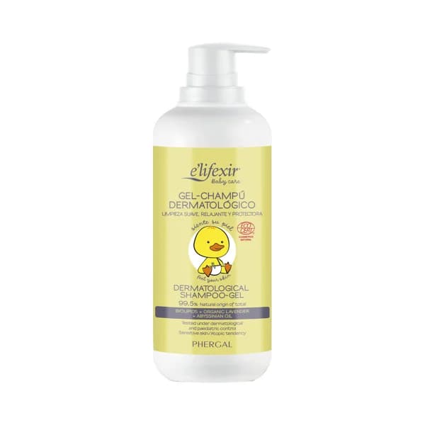 E'LIFEXIR Baby care Gel-champú dermatológico sin gluten, para pieles sensibles y con tendencia atópica 500 ml. - 0.5 l - Imagen del producto en Findit