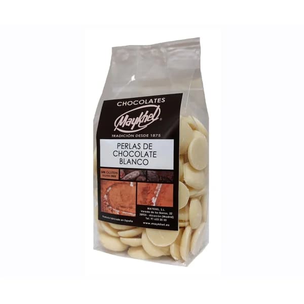 MAYKHEL Perlas chocolate blanco 150 gr. - 0.15 kg - Imagen del producto en Findit