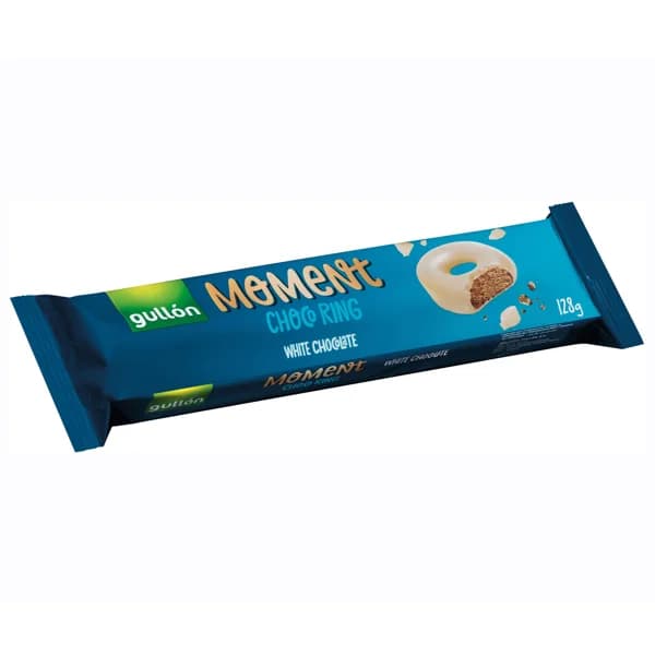 GULLÓN Choco ring  Galletas bañadas en chocolate blanco 128 g - 0.13 kg - Imagen del producto en Findit