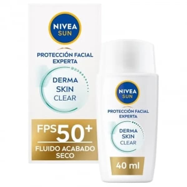Fluido facial acabado en seco derma skin clear FPS50+ Nivea Sun 40 ml. - 0.04 l - Imagen del producto en Findit