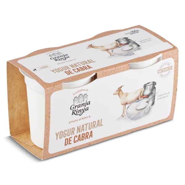 Yogur natural de cabra Granja Rinya pack 2 x 125 g - 0.25 kg - Imagen del producto en Findit