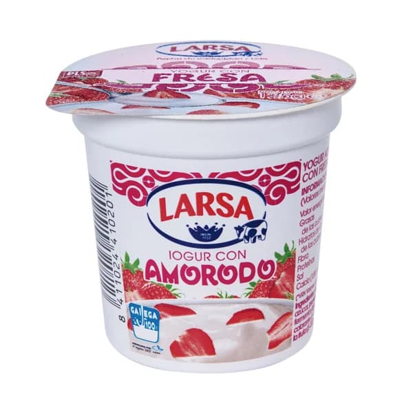 LARSA Yogur natural con trozos de fresas  125 g. - 0.13 kg - Imagen del producto en Findit
