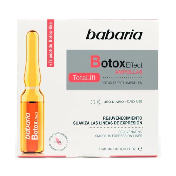 BABARIA Botox effect Ampollas de uso diario que ayudan a rejuvenecer nuestra piel 5 x 2 ml. - 1 ud - Imagen del producto en Findit