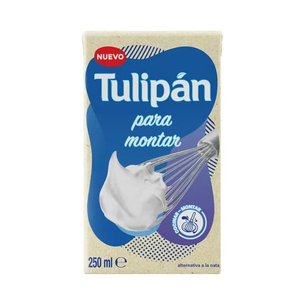 TULIPÁN Alternativa vegetal (mezcla de lentejas y aceites vegetales) para montar 250 ml. - 0.25 l - Imagen del producto en Findit