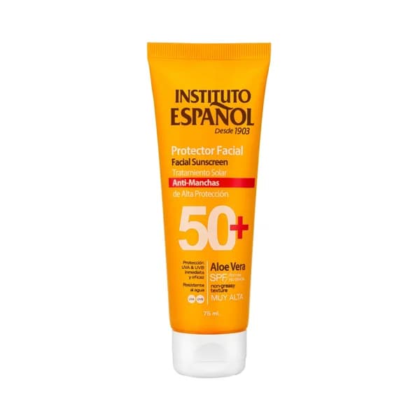 INSTITUTO ESPAÑOL Protector solar facial anti-manchas, con aloe vera y FPS 50+ (muy alto) 75 ml. - 0.08 l - Imagen del producto en Findit