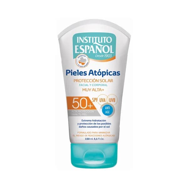 INSTITUTO ESPAÑOL Protector solar infantil (facial y corporal) con FPS 50+ (muy alto), pieles atópicas 150 ml. - 0.15 l - Imagen del producto en Findit