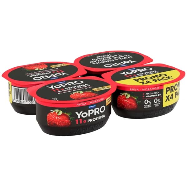 YOPRO de Danone Leche fermentada proteica con fresa 4 x 120 g. - 0.48 kg - Imagen del producto en Findit