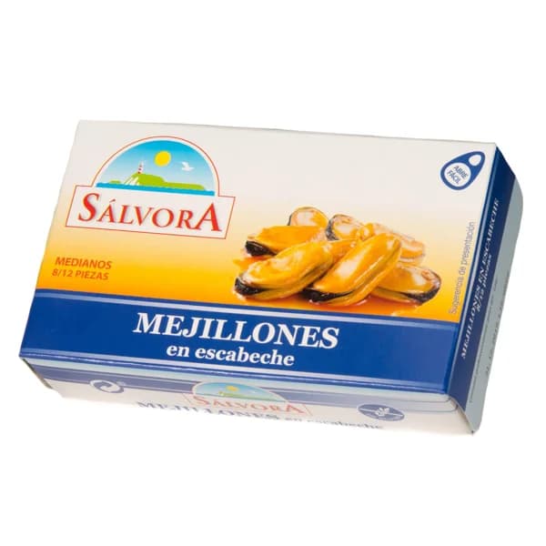 SÁLVORA Mejillón en salsa escabeche 8/12 piezas 69 g. - 0.07 kg - Imagen del producto en Findit